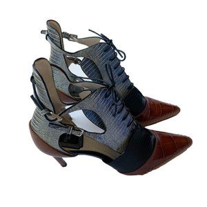 Dior Tricolor Lizard & Croc Embossed Ankle Boots